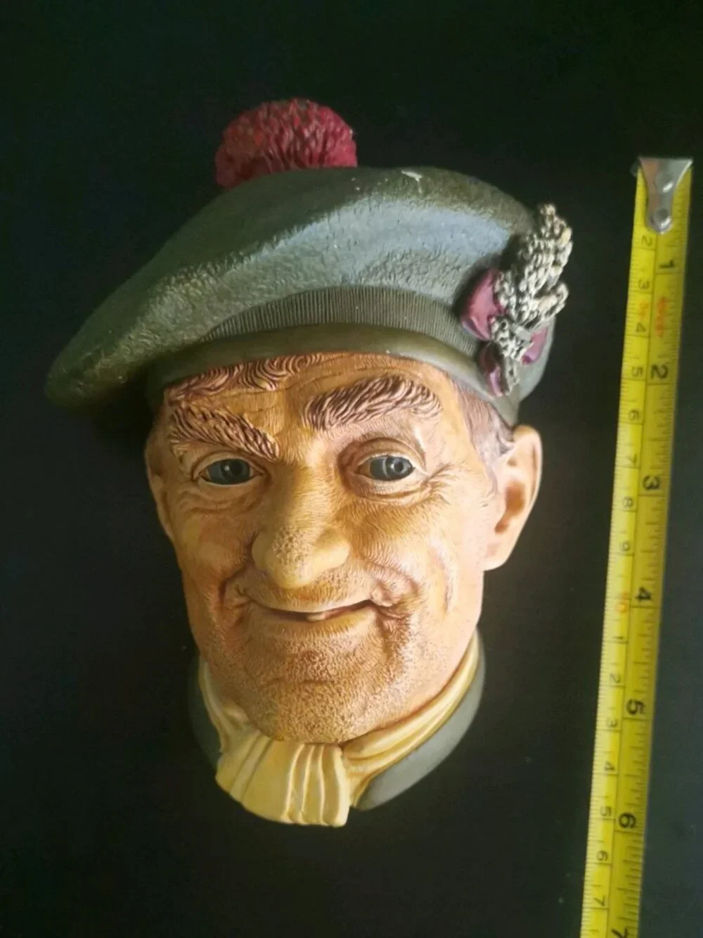 Vintage Bossons JOCK 1969 Chalkware Head Congleton England